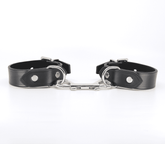 Love In Leather Unlined Leather Wrist Restraints Default Title Cuffs And Restraints